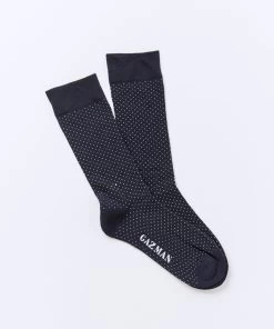 Non Tight Cushion Dot Socks - Navy