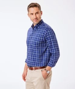 Easy Care Oxford Check Shirt - Royal