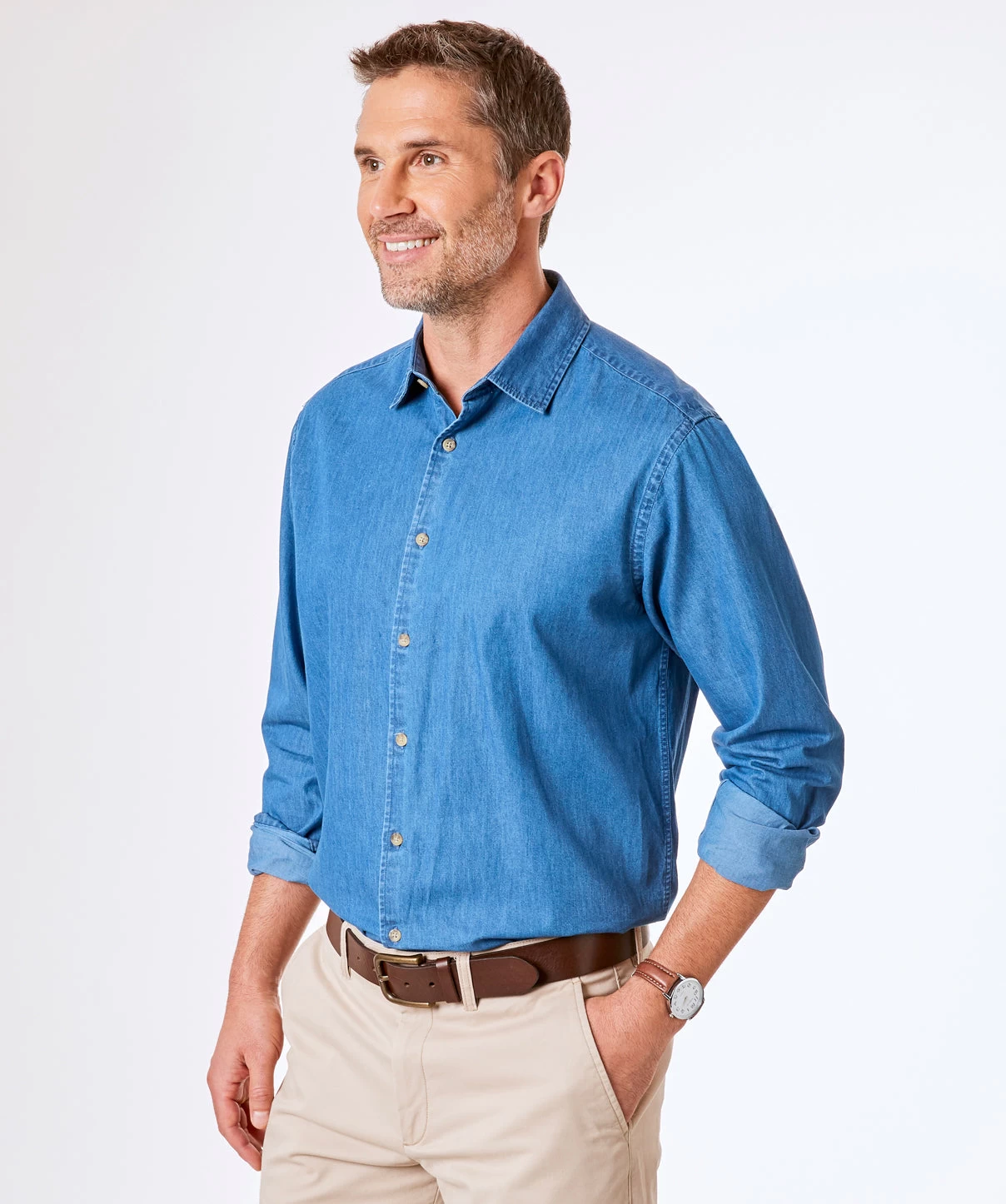 Plain Denim Shirt - Denim