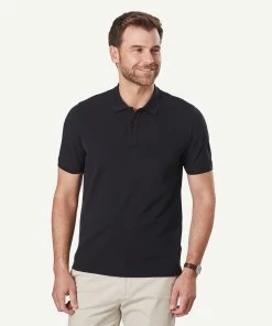Tailored Classic Pique Polo - Black