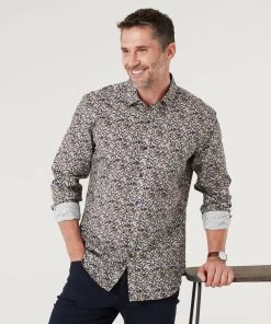 Tailored Fit Floral Print Shirt - Autumn