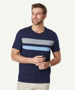 Engineered Stripe T-shirt - Navy