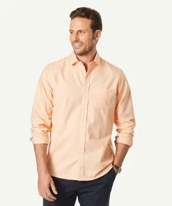 Easy Care Oxford Check Long Sleeve Shirt - Mango