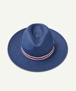 Paper Braid Safari Hat - Navy