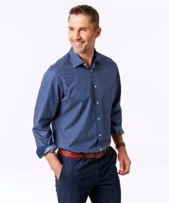 Dot Print Shirt - Navy