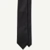 Silk Texture Plain Tie - Black