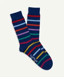 Comfort Multi Stripe Socks - Blue