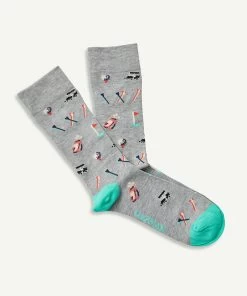 Non Tight On The Green Sock - Grey Marle