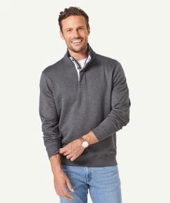 Half Zip Fleece Sweat - Charcoal