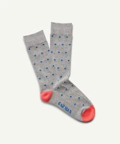 Cushion Foot Dot Socks - Grey Marle