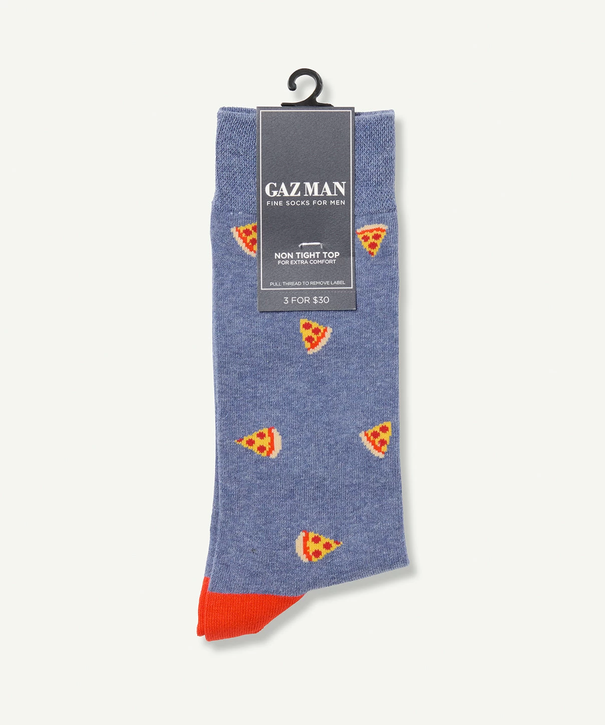 Non Tight Pizza Sock - Denim - Image 2