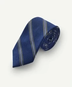 Textured Stripe Tie - Khaki