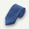 Silk Geo Floral Tie - Blue