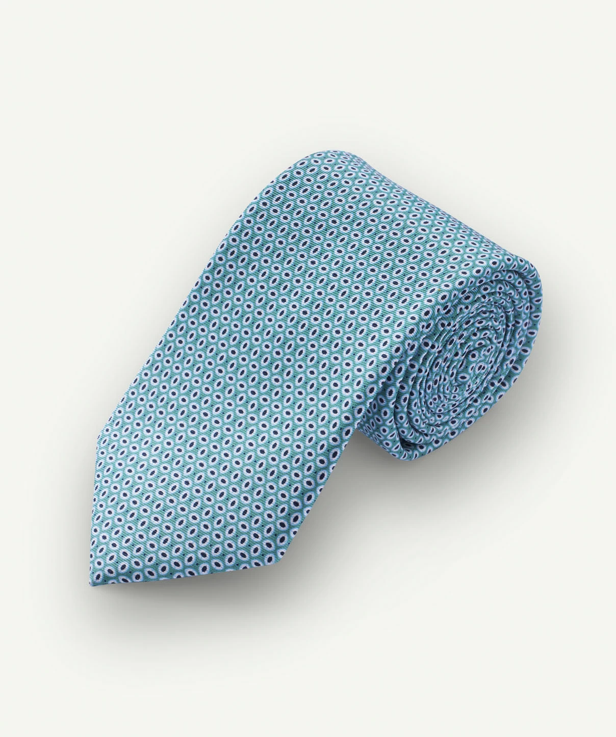 Silk Textured Stripe Tie - Palm