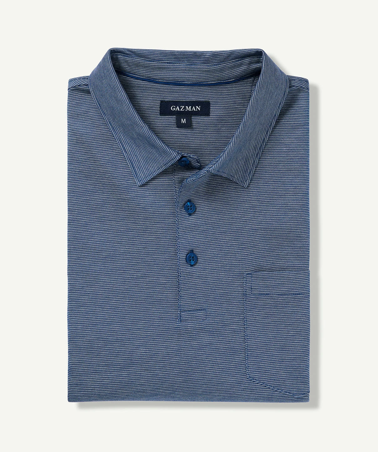 Smart Jacquard Polo - Blue - Image 2