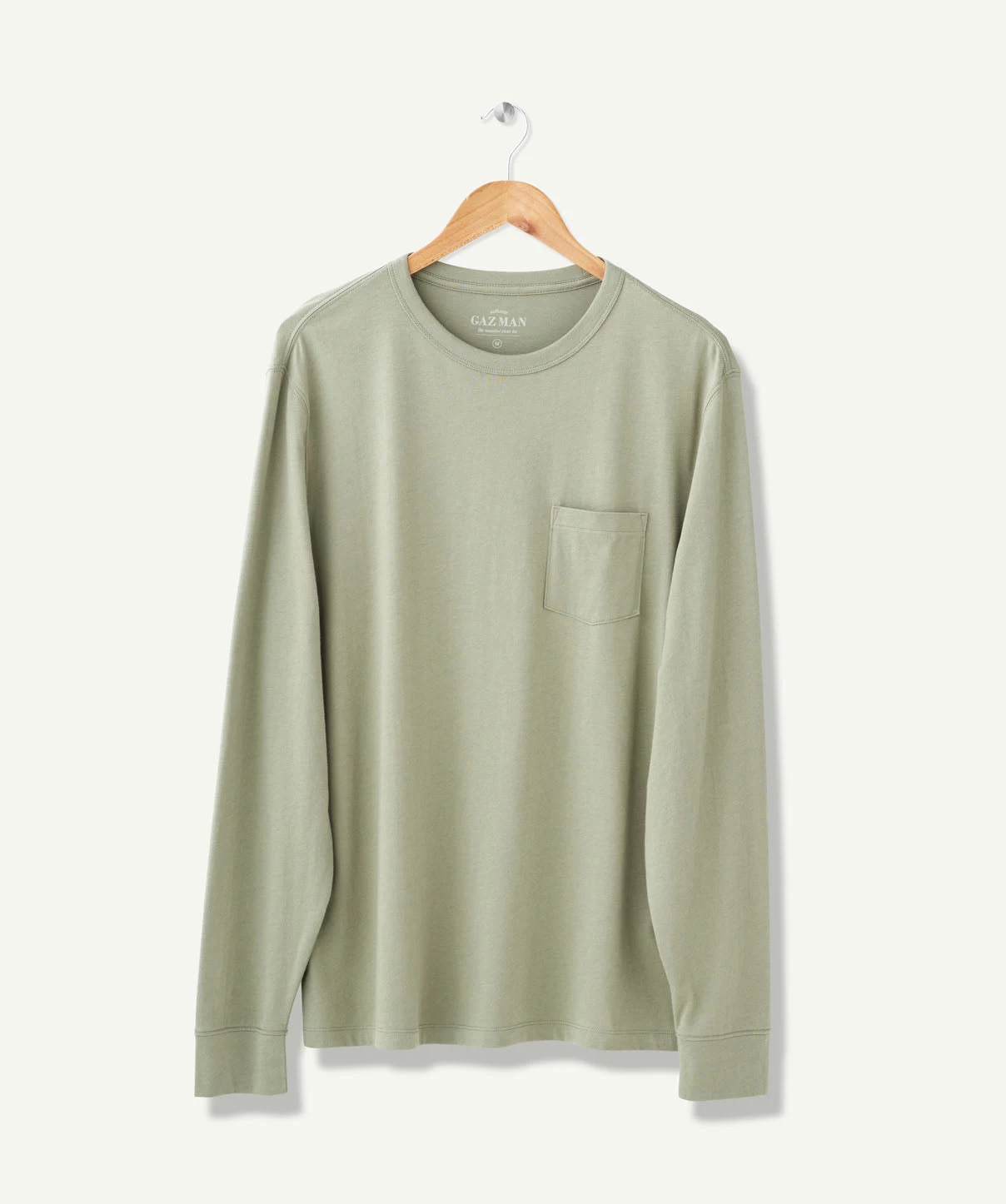 Long Sleeve Pocket T-shirt - Sage - Image 2