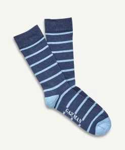 Non Tight Cushion Foot Socks - Denim