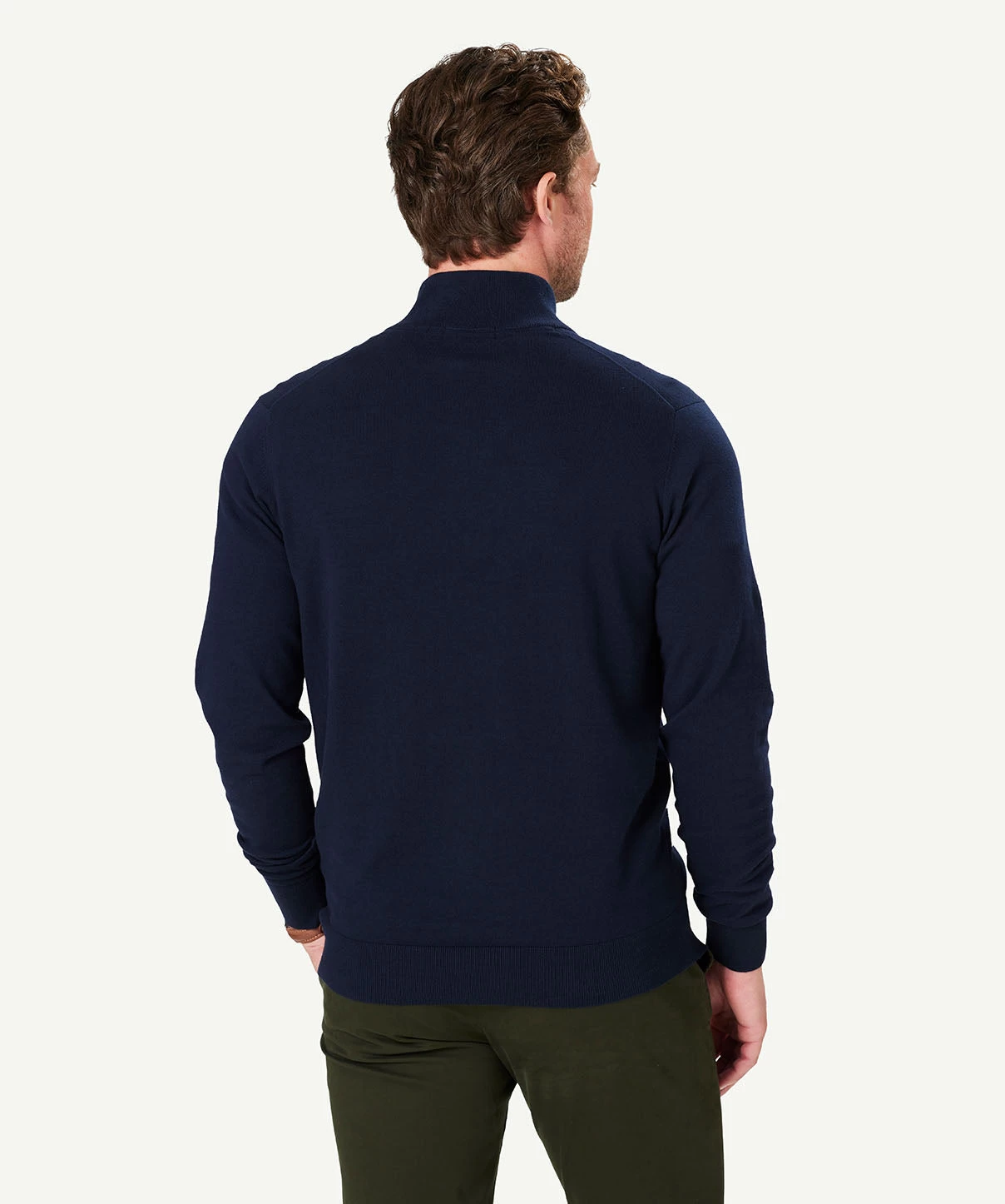 High Flex Half Zip Knit - Navy - Image 3