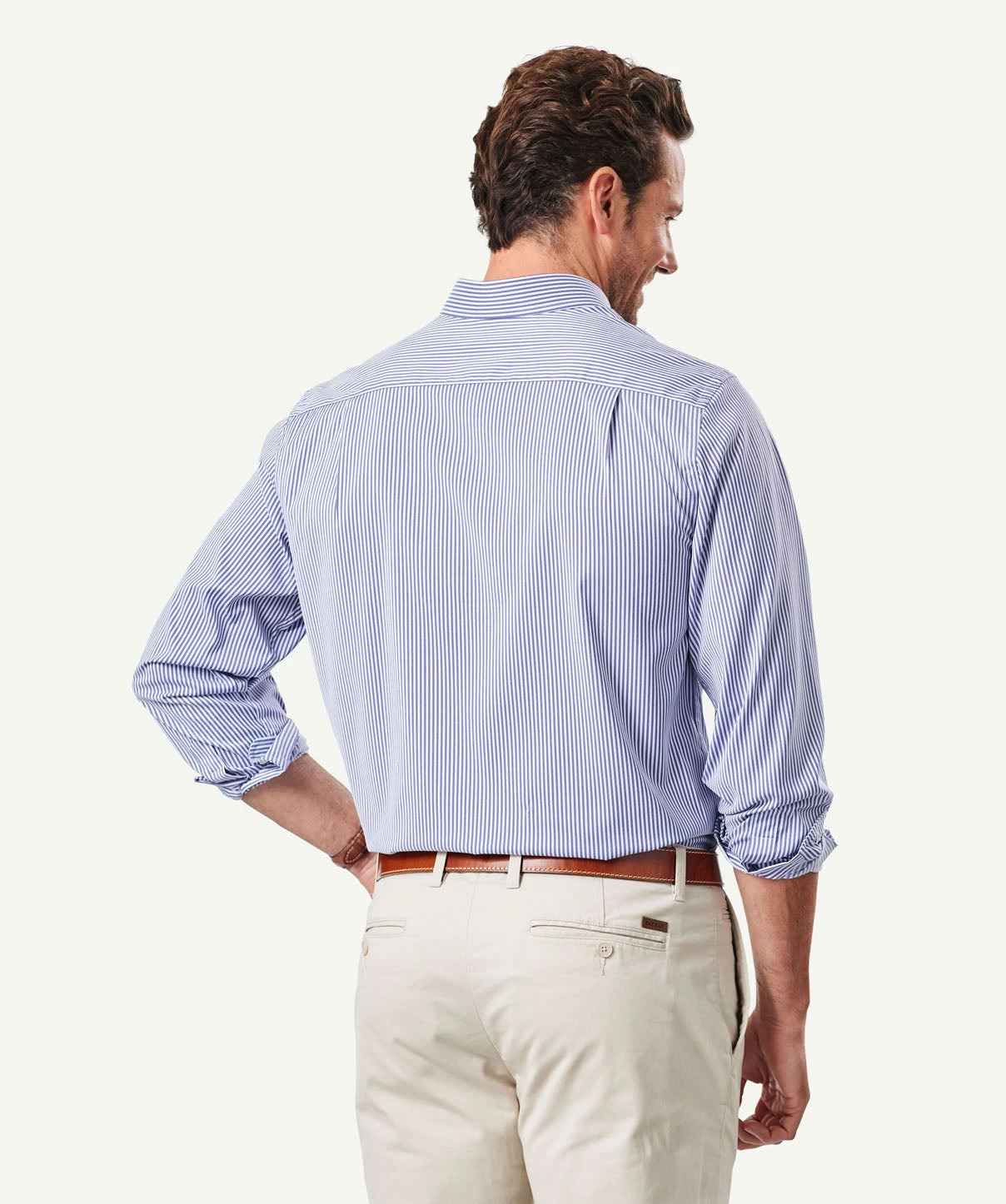 GAZFLEX Performance Stripe Long Sleeve Shirt - Navy - Image 3