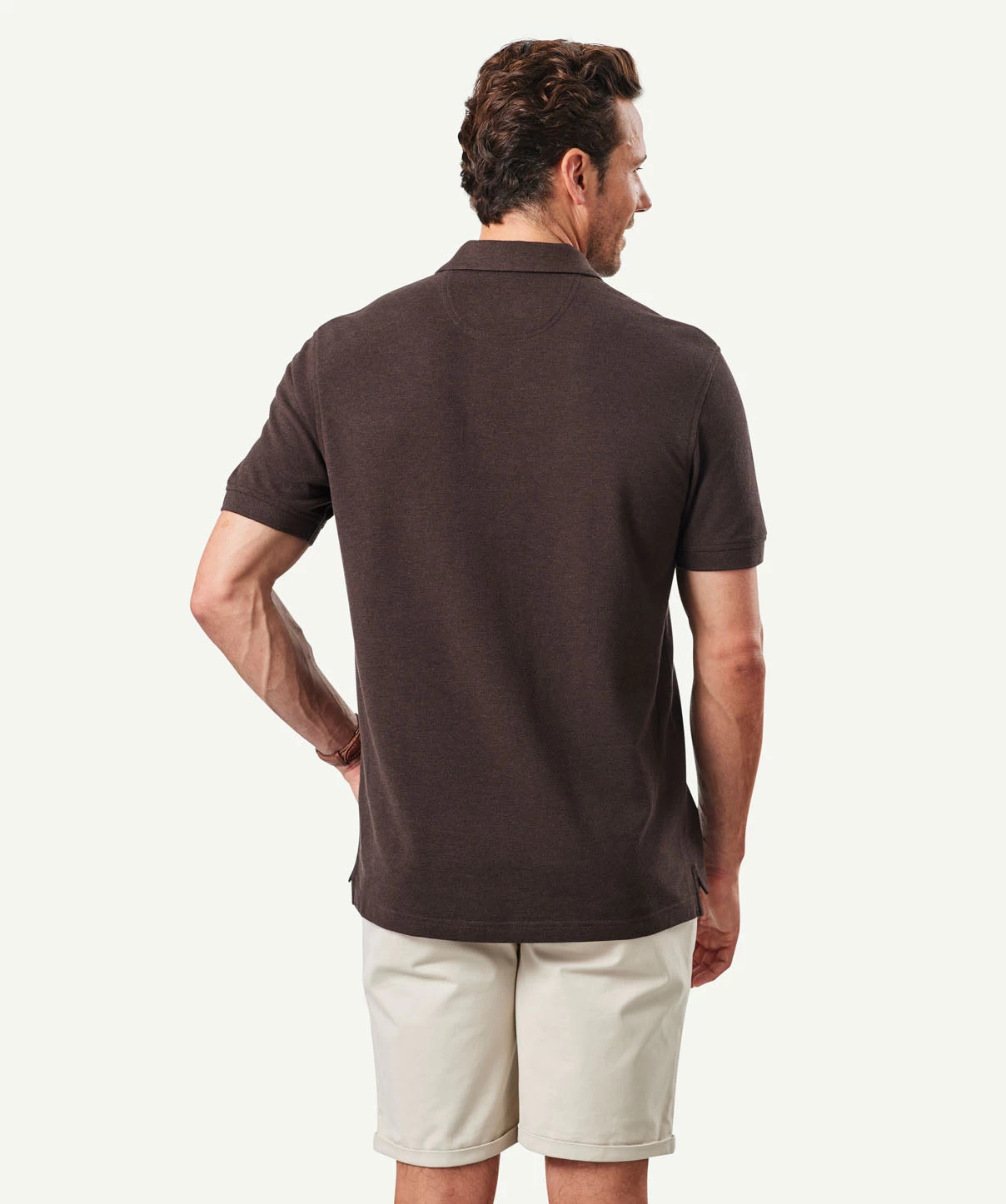 Classic Pique Polo - Dark Brown - Image 3