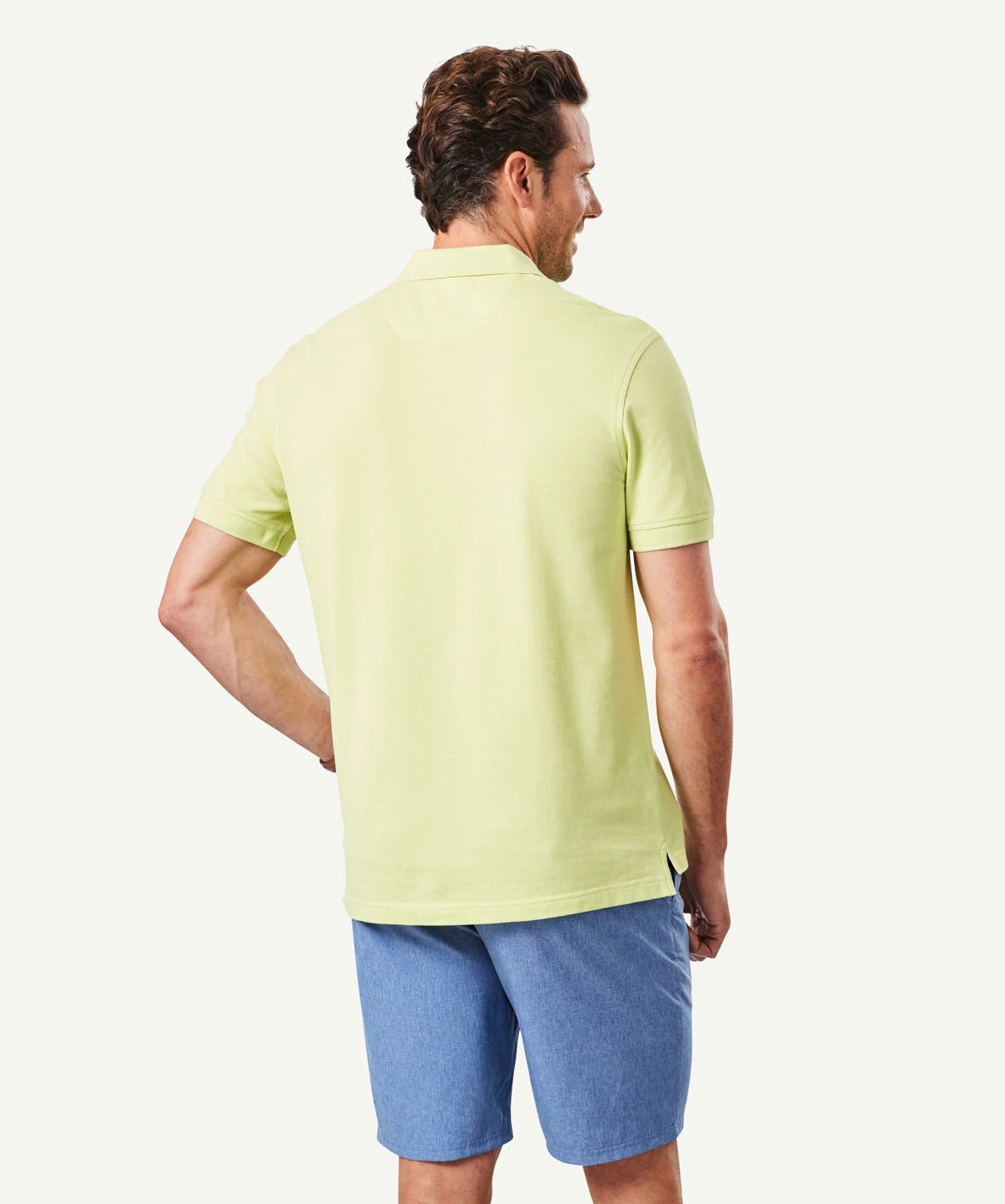 Classic Pique Polo - Lime - Image 3