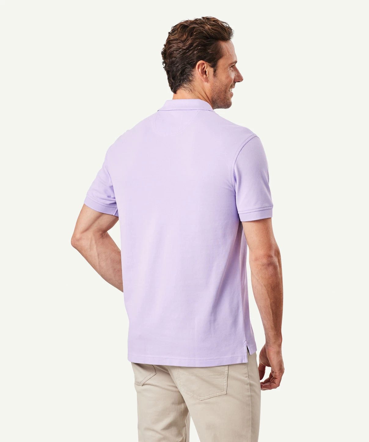 Classic Pique Polo - Lilac - Image 3