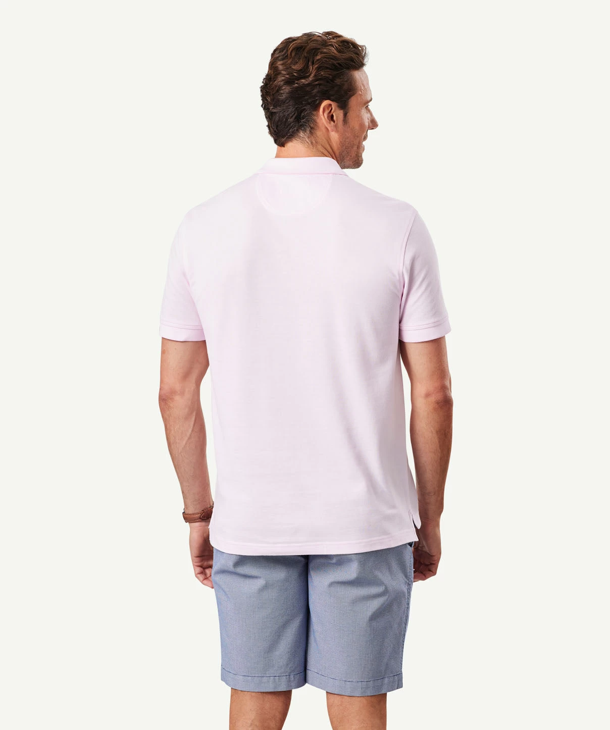 Oxford Pocket Polo Shirt - Pale Pink - Image 3