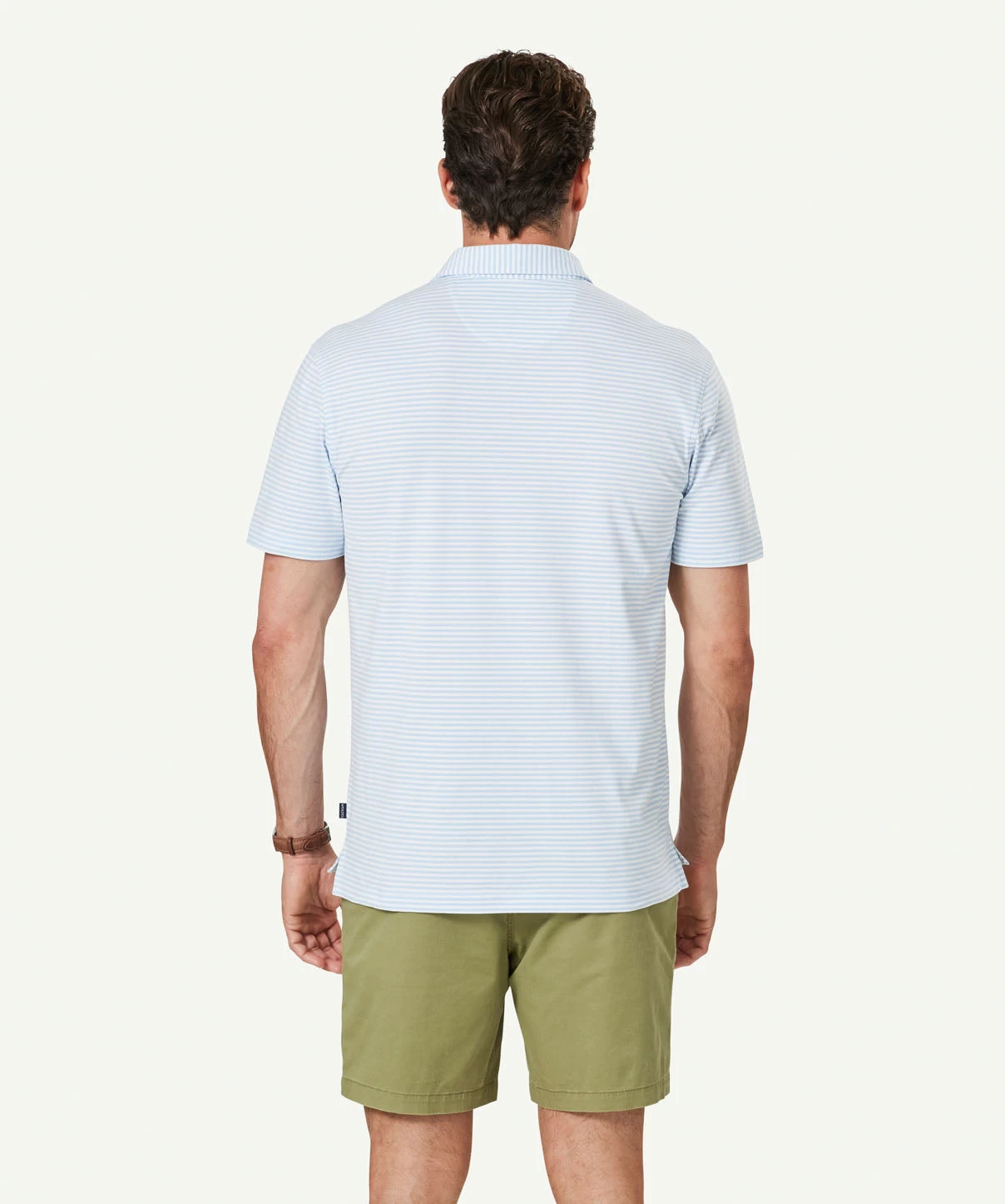 Comfort Stripe Polo - SKY BLUE - Image 3