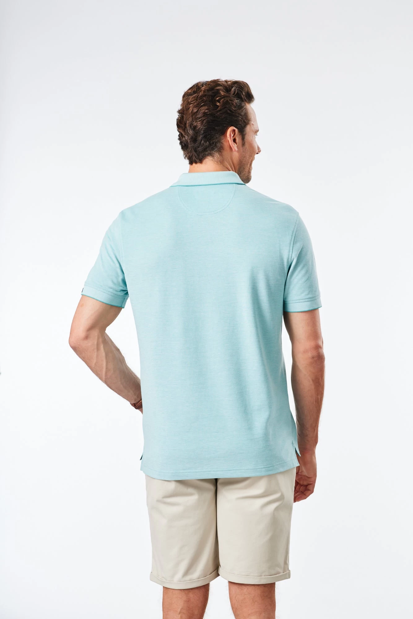 Oxford Pocket Polo Shirt - Green - Image 3