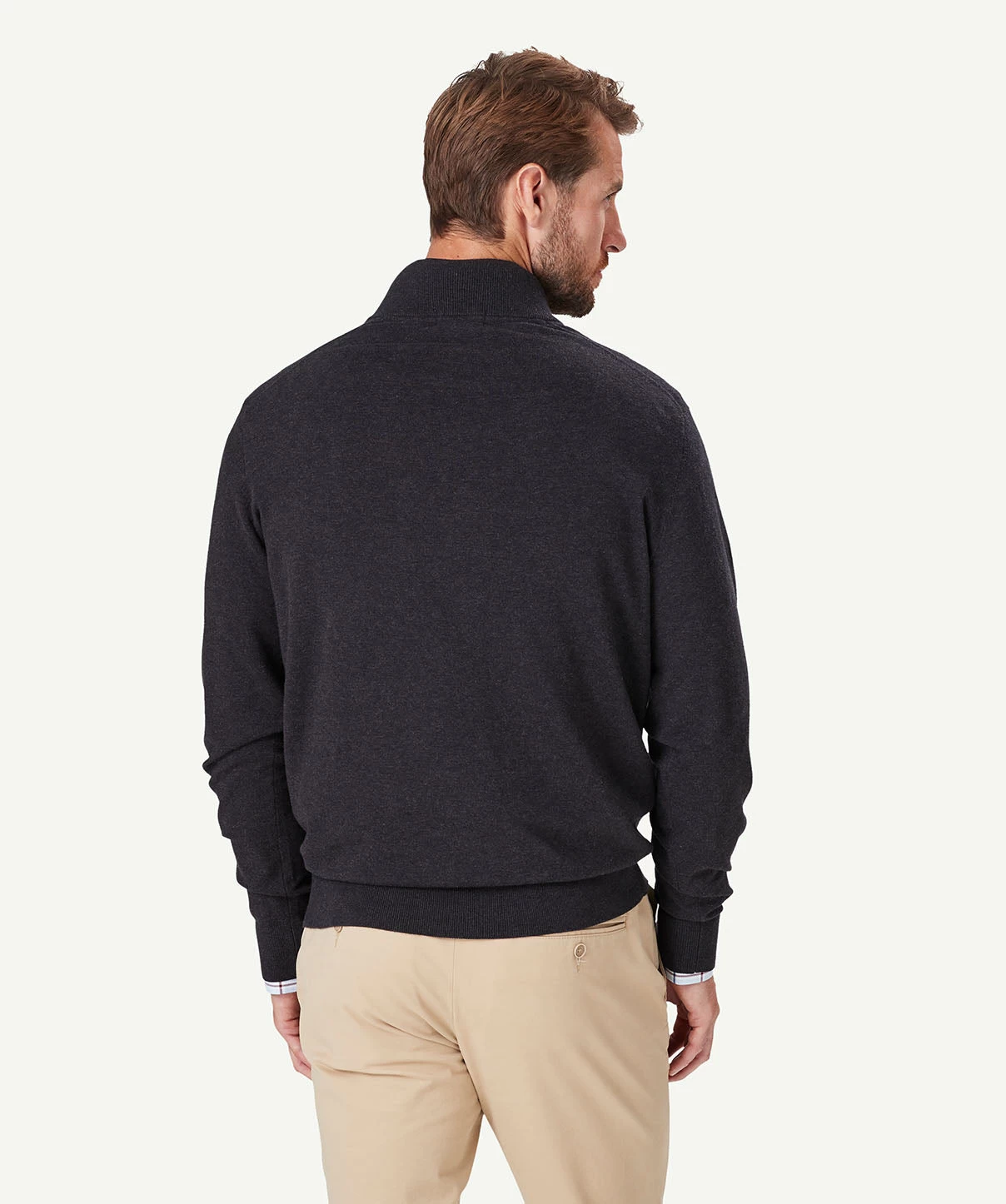 High Flex Half Zip Knit - Charcoal - Image 3