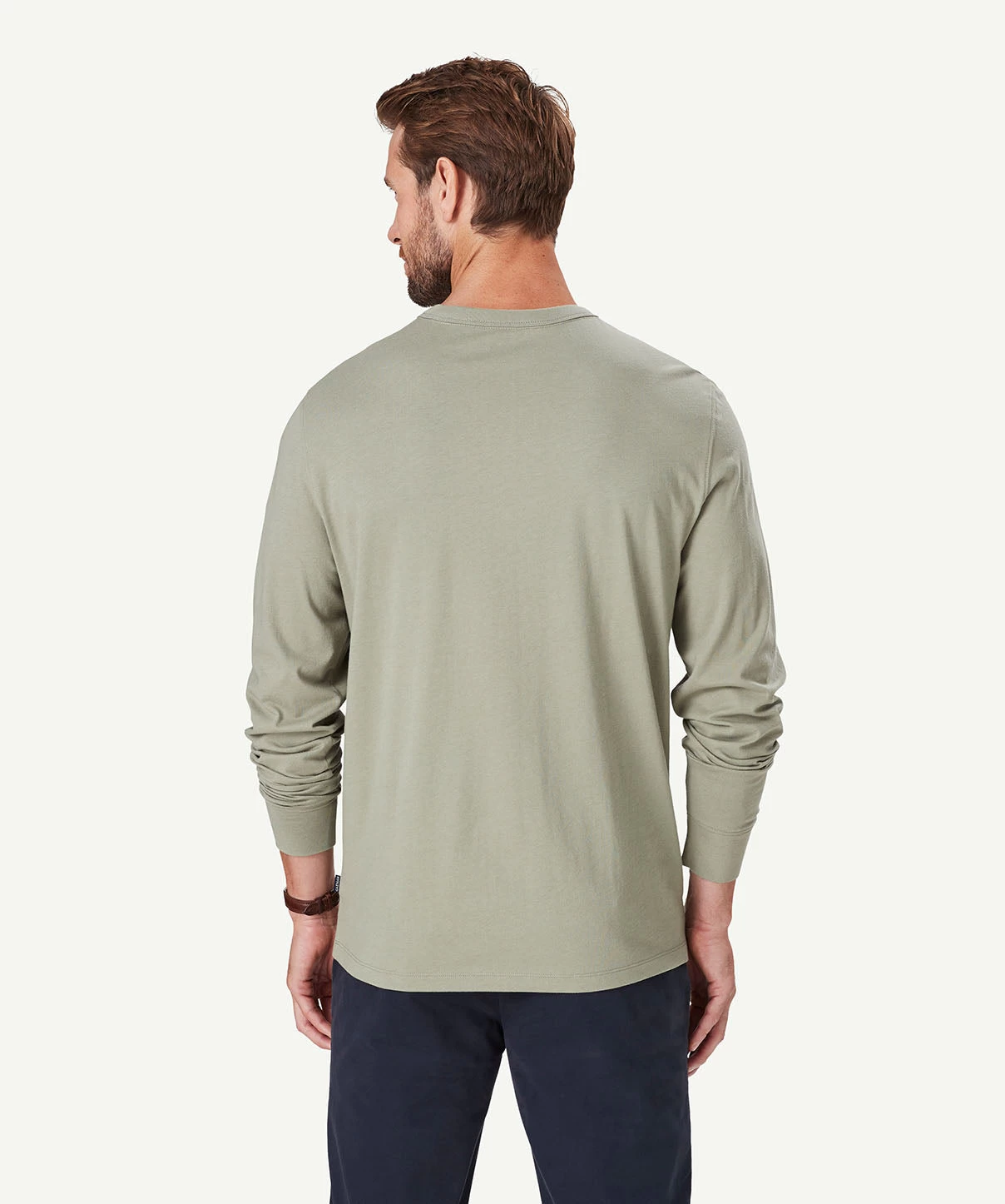 Long Sleeve Pocket T-shirt - Sage - Image 3