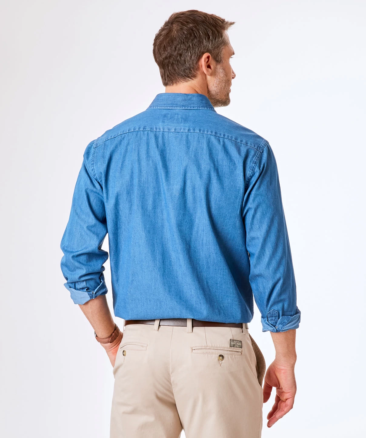 Plain Denim Shirt - Denim - Image 3