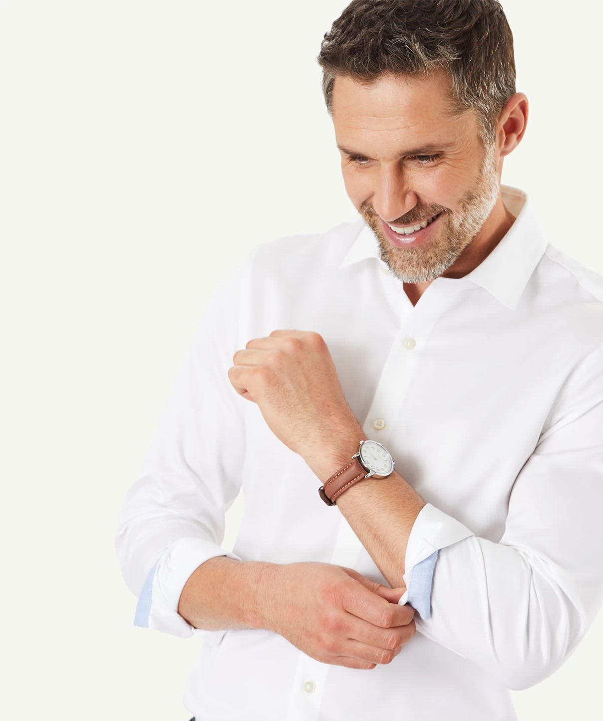 Tailored Fit Easy Care Oxford Shirt - White - Image 3