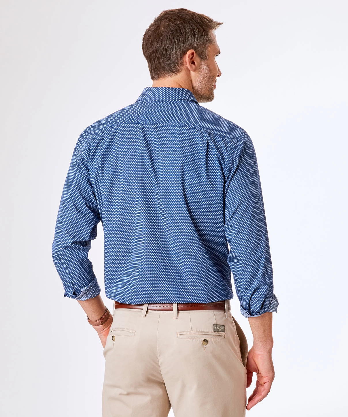 Casual Flower Print Shirt - Navy - Image 3