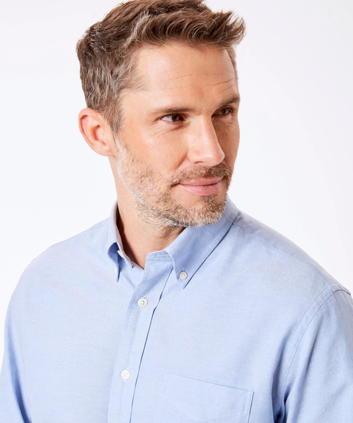 Casual Oxford Shirt - Sky Blue - Image 3