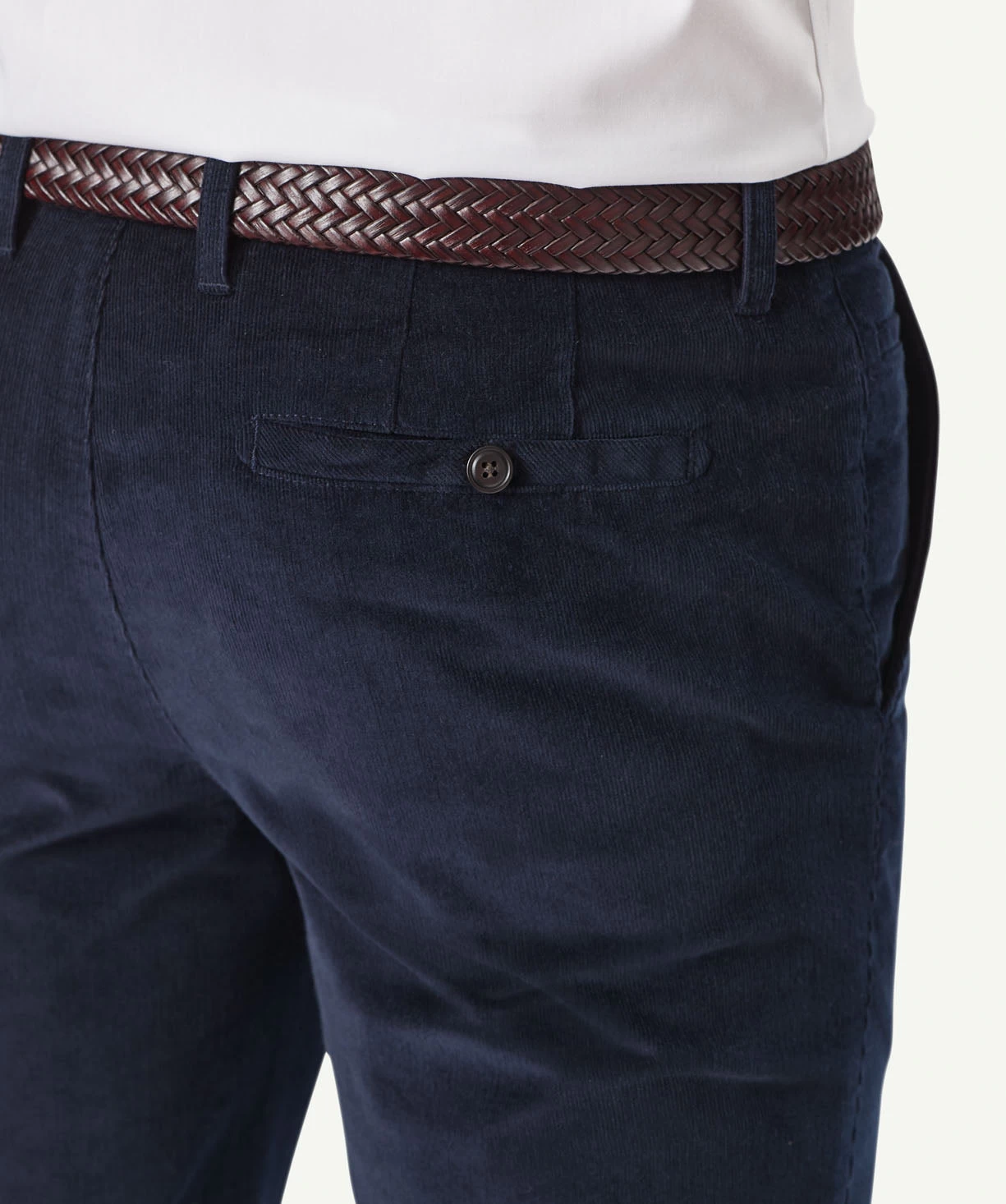 Stretch Fine Cord Pants - Navy - Image 7