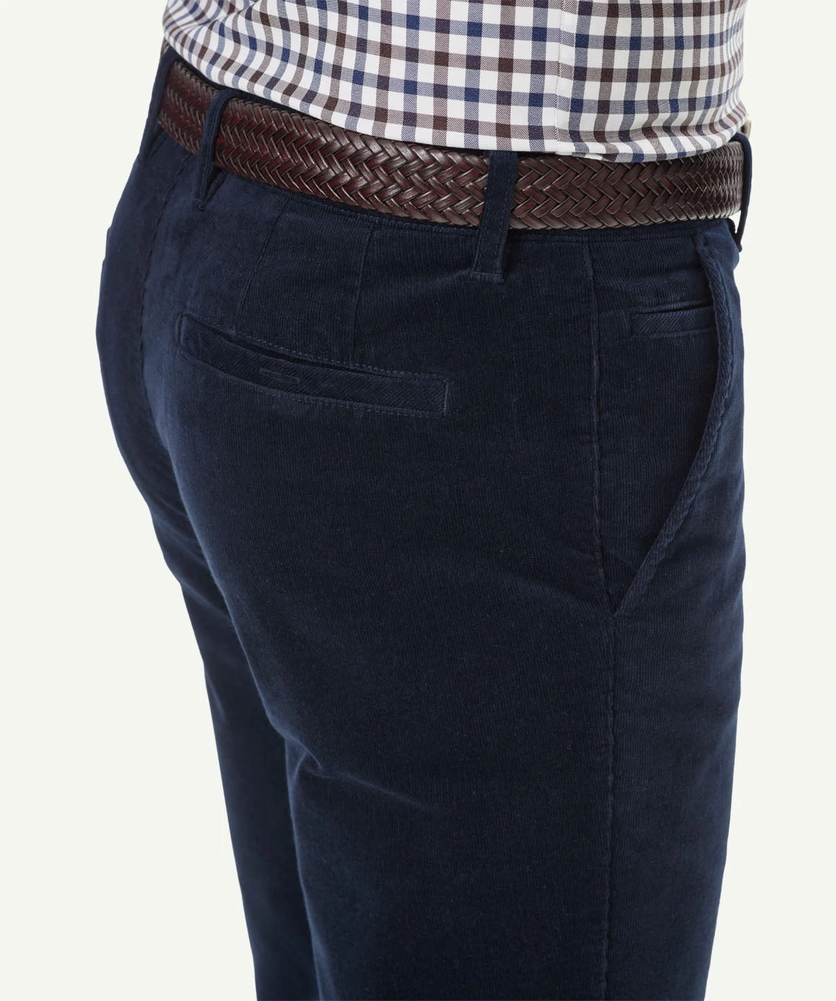 Stretch Fine Cord Pants - Navy - Image 8