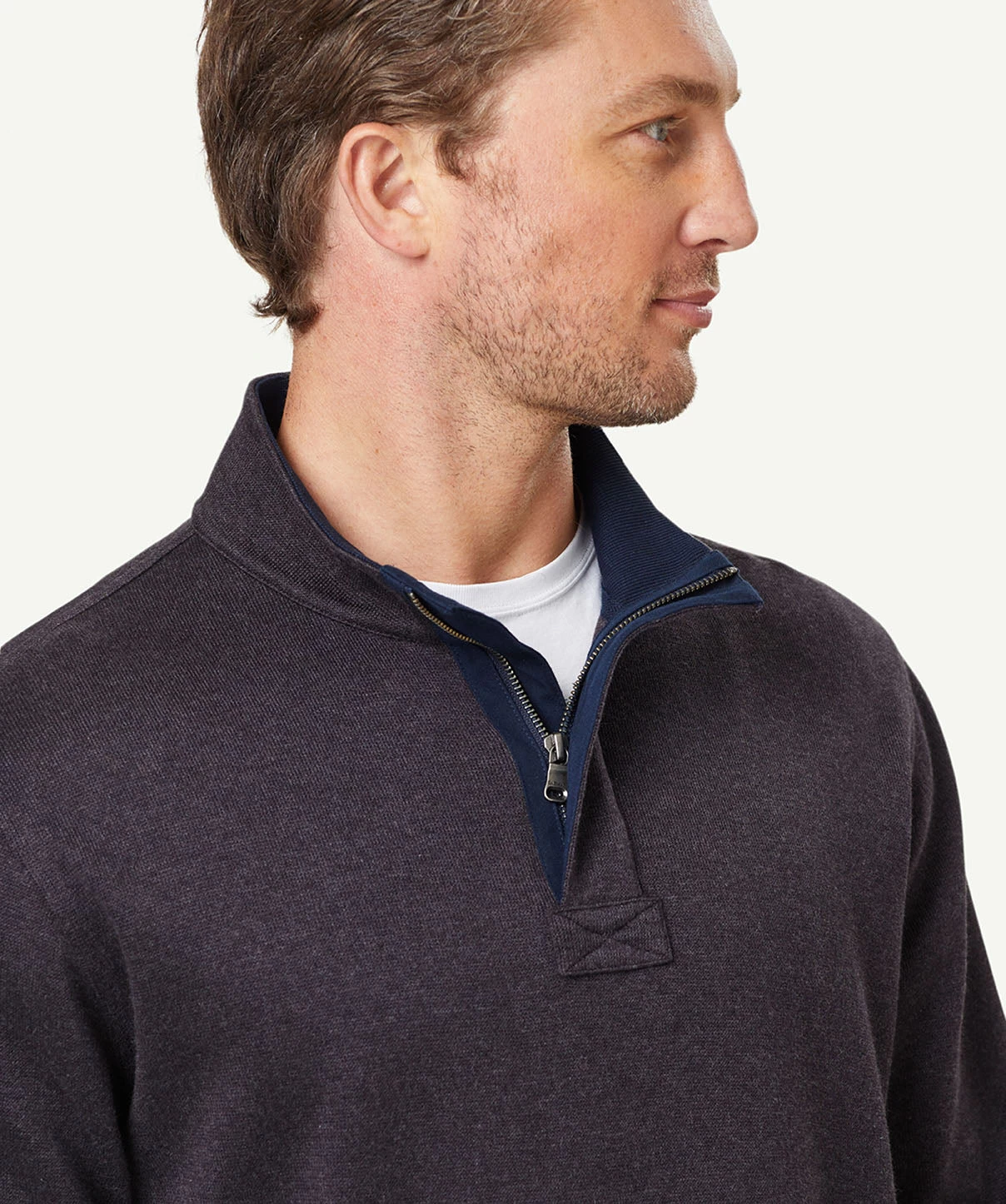 Half Zip Sweat - Charcoal - Image 3