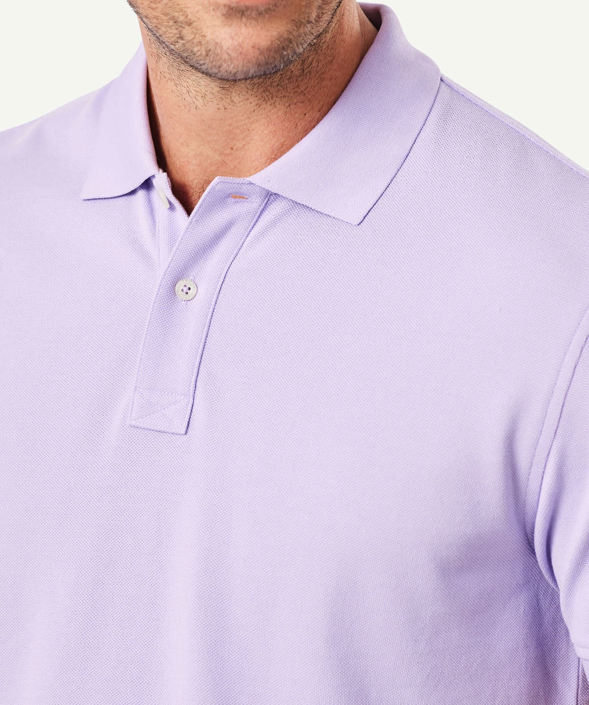 Classic Pique Polo - Lilac - Image 4
