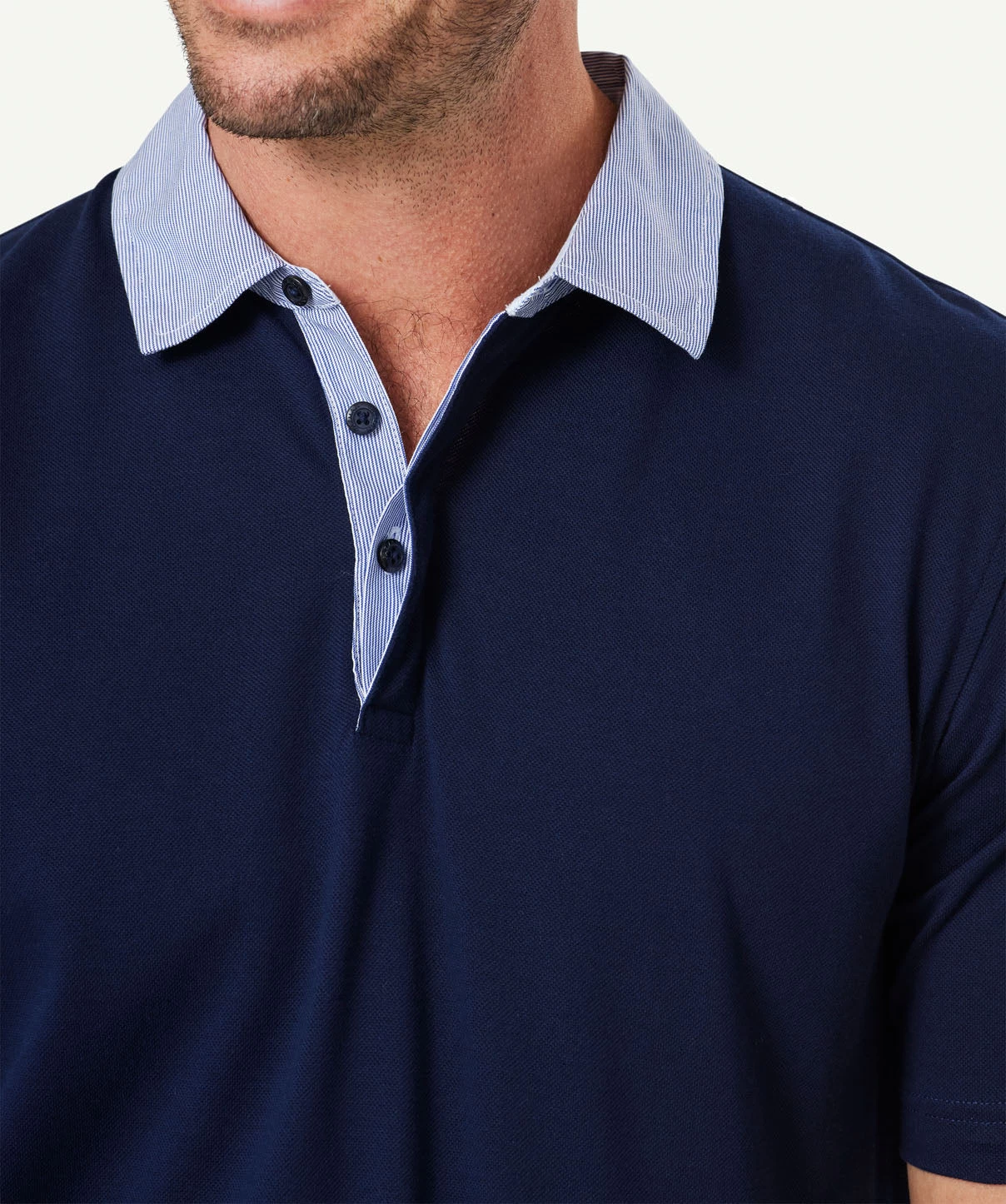 Smart Cotton Polo - Navy - Image 4
