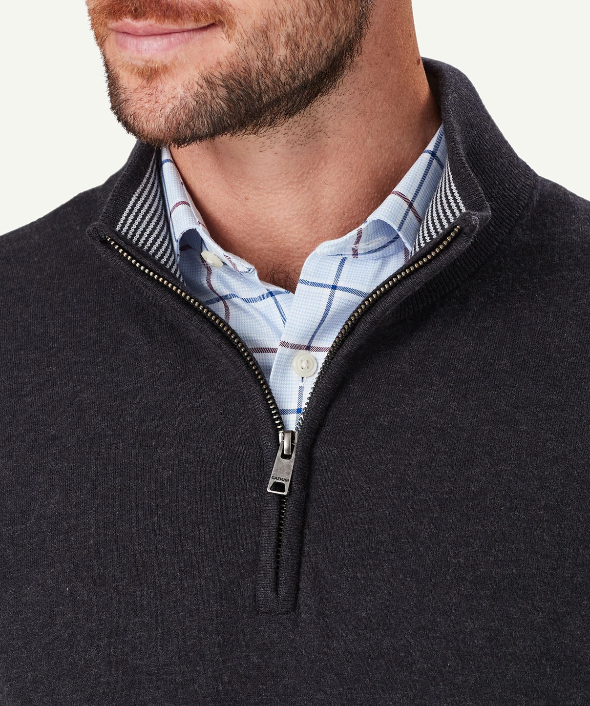 High Flex Half Zip Knit - Charcoal - Image 4