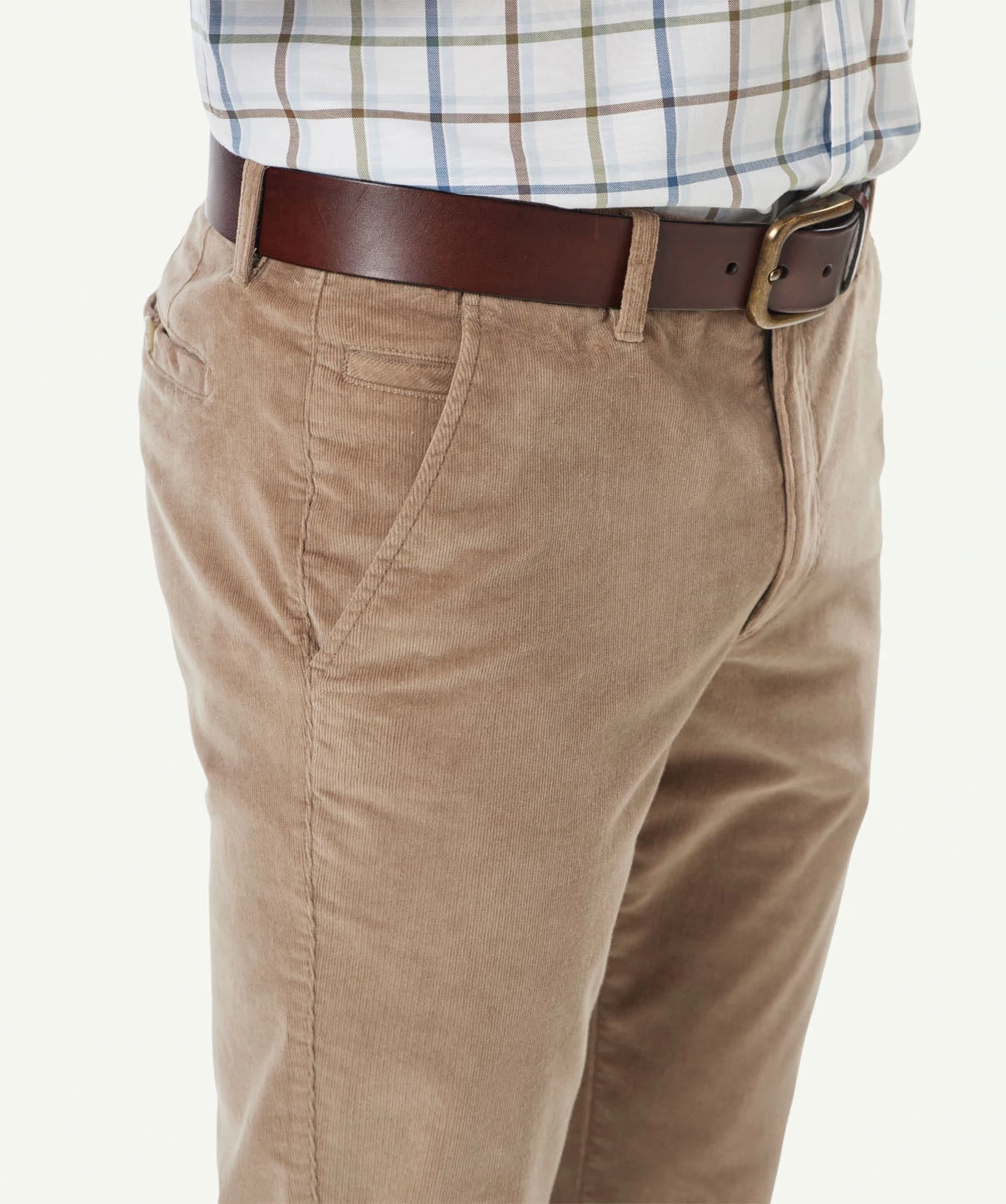 Stretch Fine Cord Pants - Pebble - Image 4