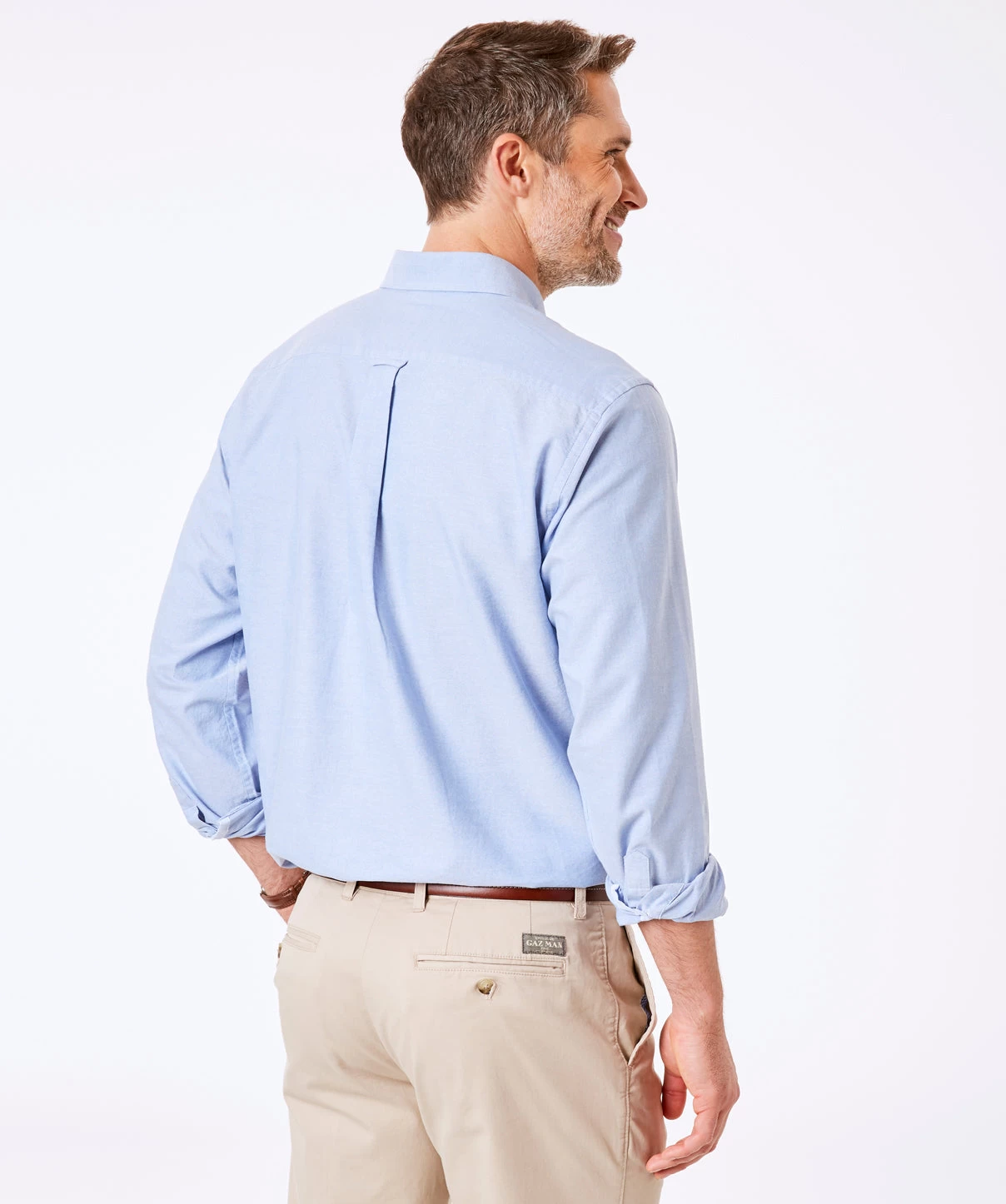 Casual Oxford Shirt - Sky Blue - Image 4