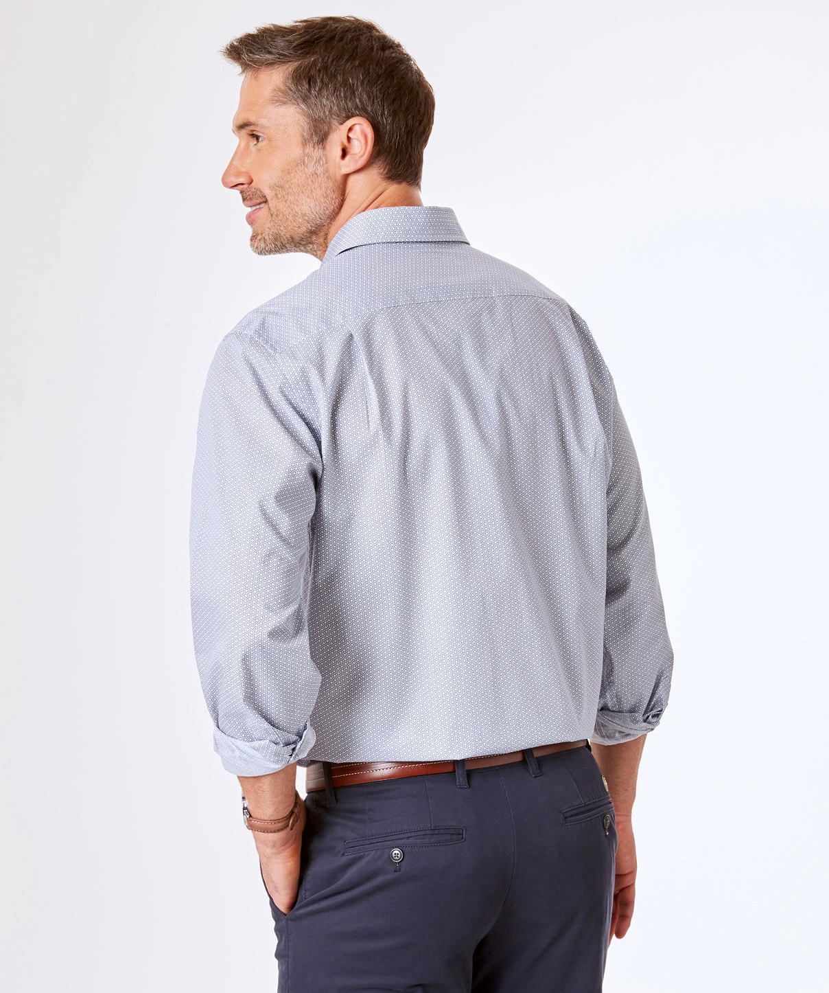 Geometric Print Shirt - White - Image 4