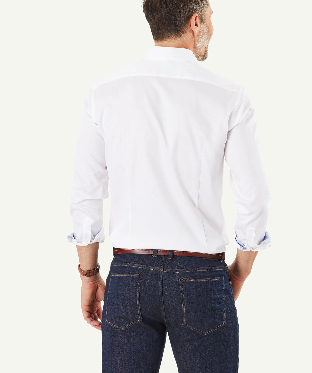 Tailored Fit Easy Care Oxford Shirt - White - Image 4