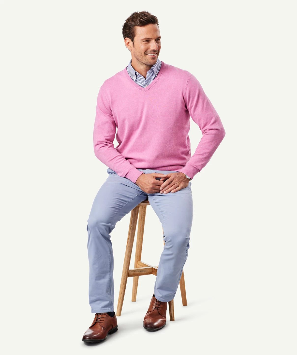 Hi Flex Comfort V Neck - Fuchsia - Image 5