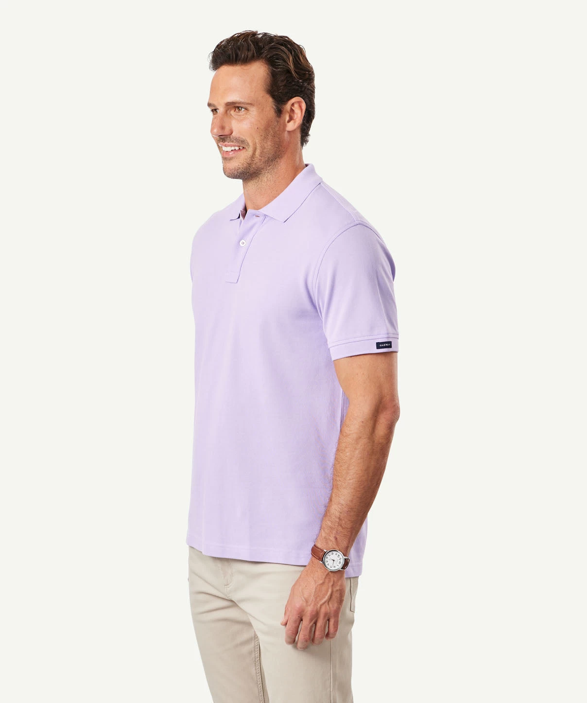 Classic Pique Polo - Lilac - Image 5