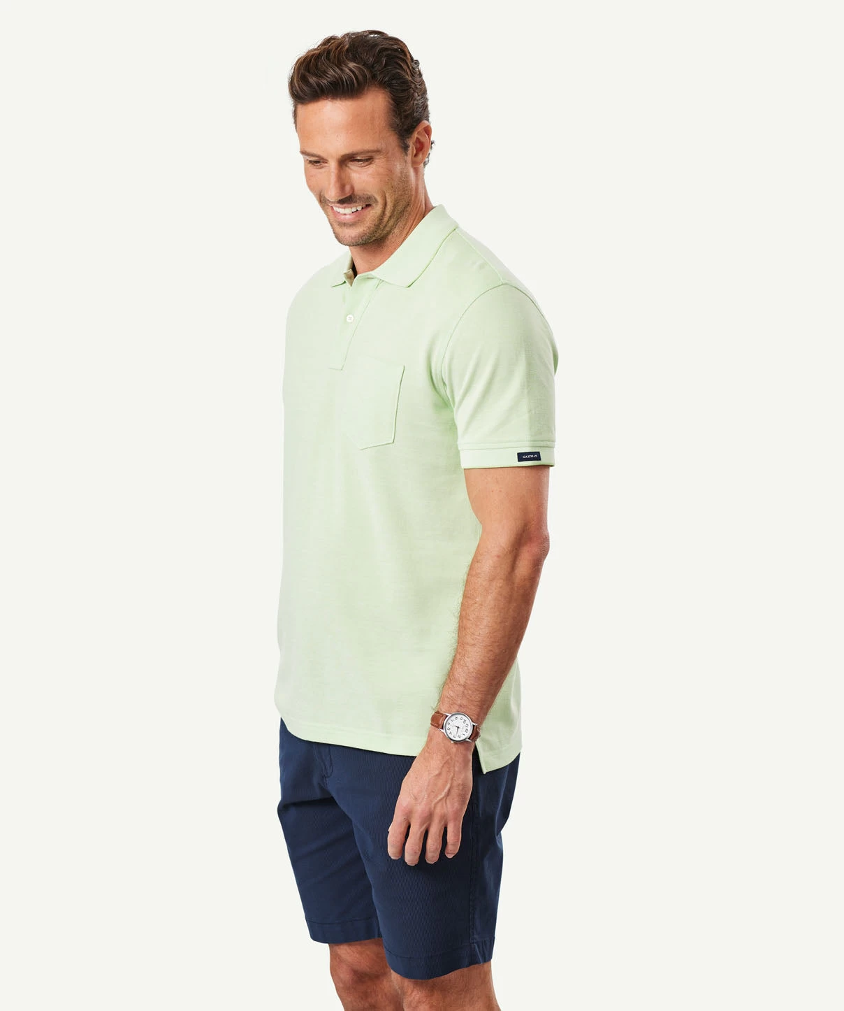 Oxford Pocket Polo Shirt - Lime - Image 5