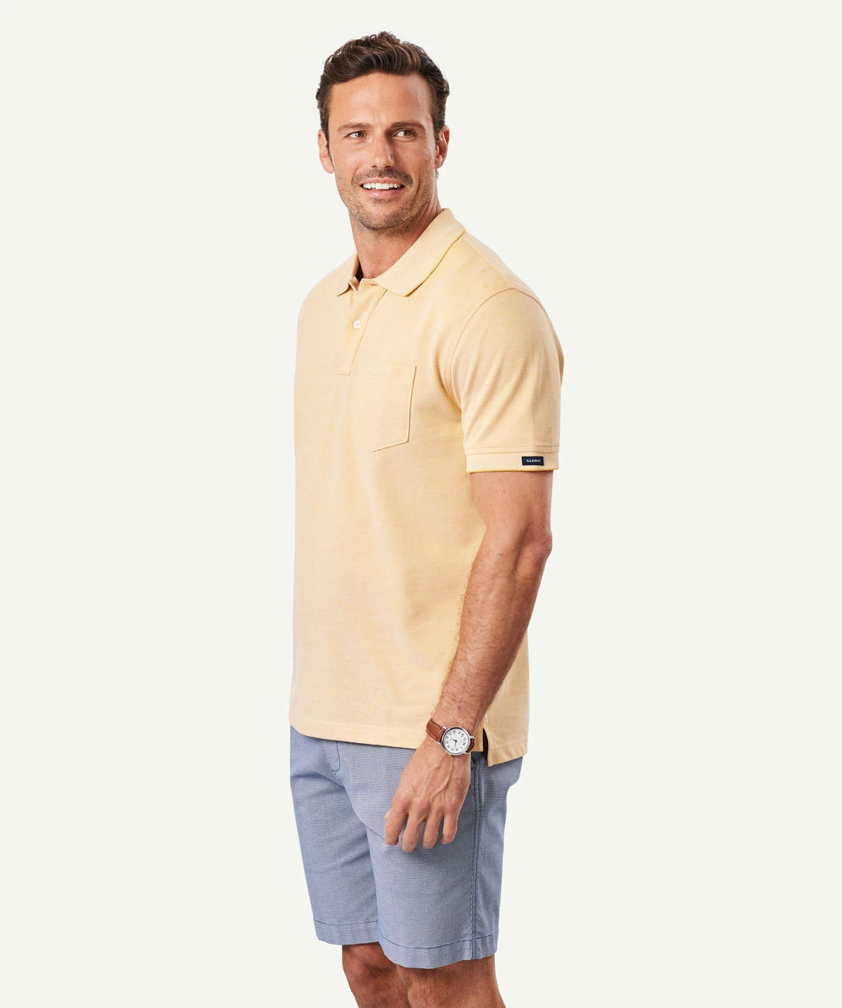 Oxford Pocket Polo Shirt - Amber Yellow - Image 5