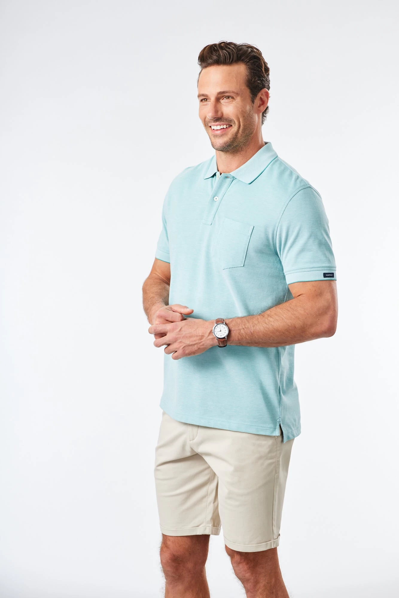 Oxford Pocket Polo Shirt - Green - Image 5